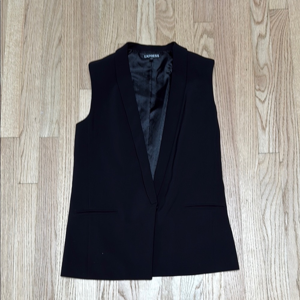 Express Long Vest Black